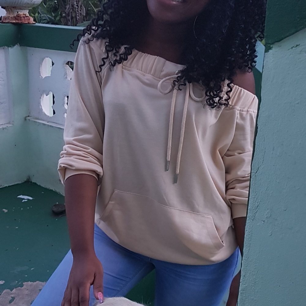 Off-Shoulder Sweater - Cream